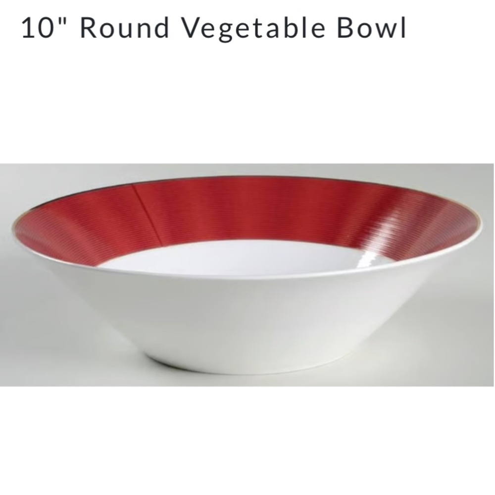 NWT Nikko Silk Rouge Fine Bone China Salad Vegetable Bowl